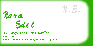 nora edel business card